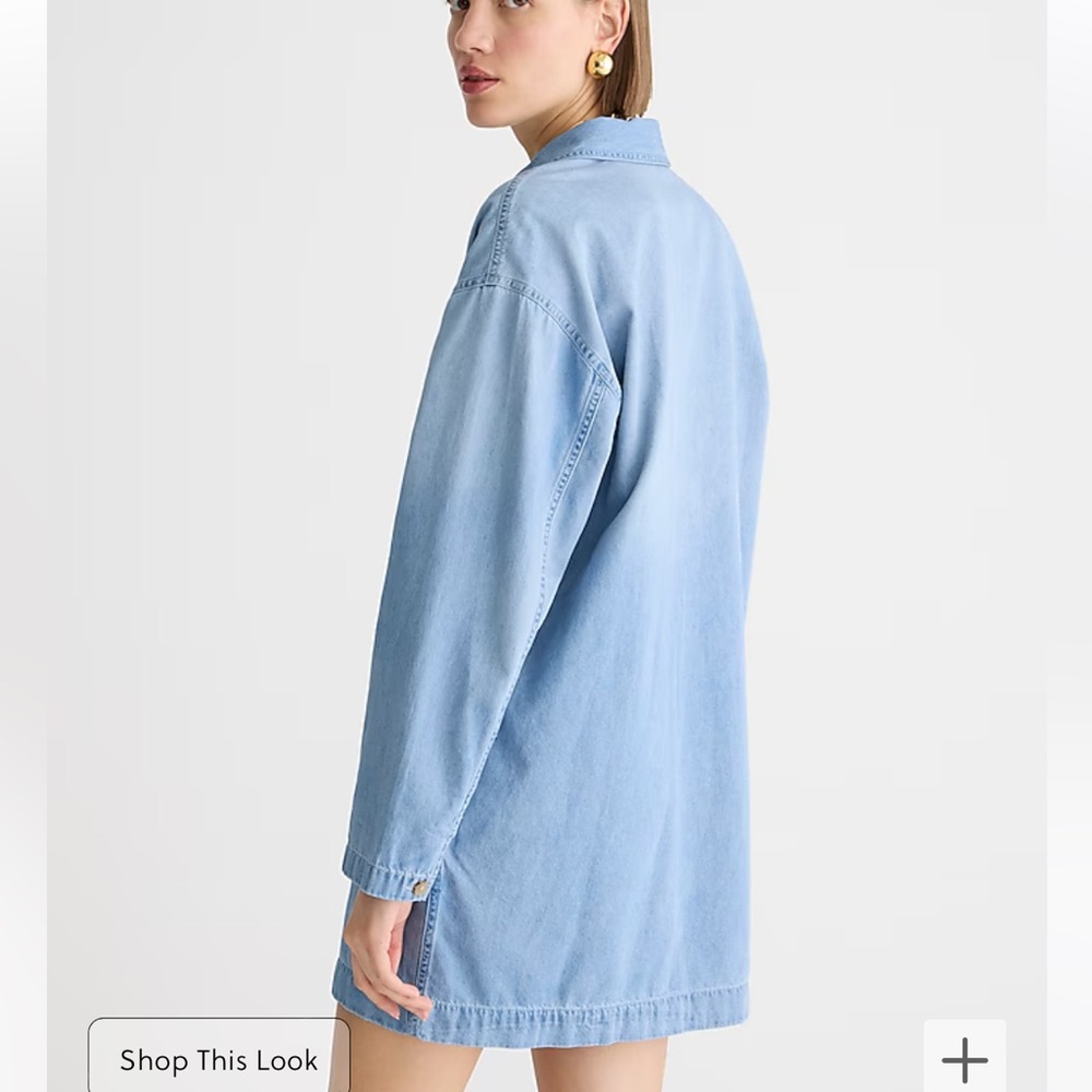 J.crew Popover dress in chambray - Picture 3 of 8
